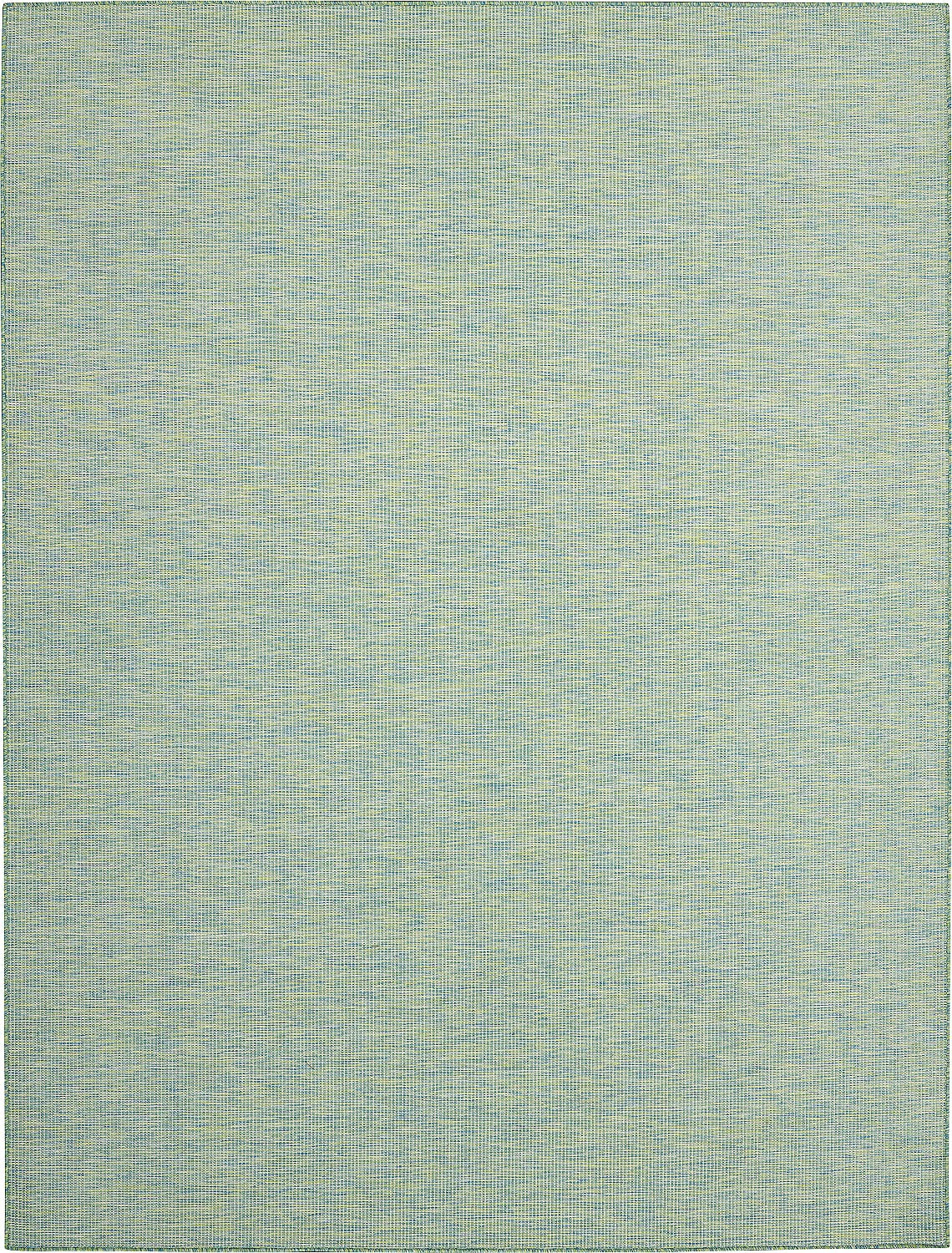 Positano Blue and Green Synthetic 6' x 9' Reversible Rug