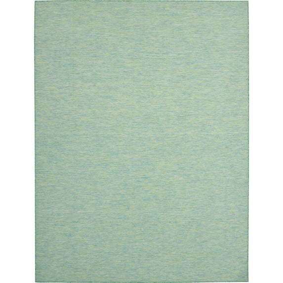 Nourison Positano Indoor/Outdoor Blue/Green 7' x 10' Area Rug, (7x10)