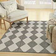 Nourison Positano Indoor/Outdoor Charcoal 4' x 6' Area Rug (4x6)