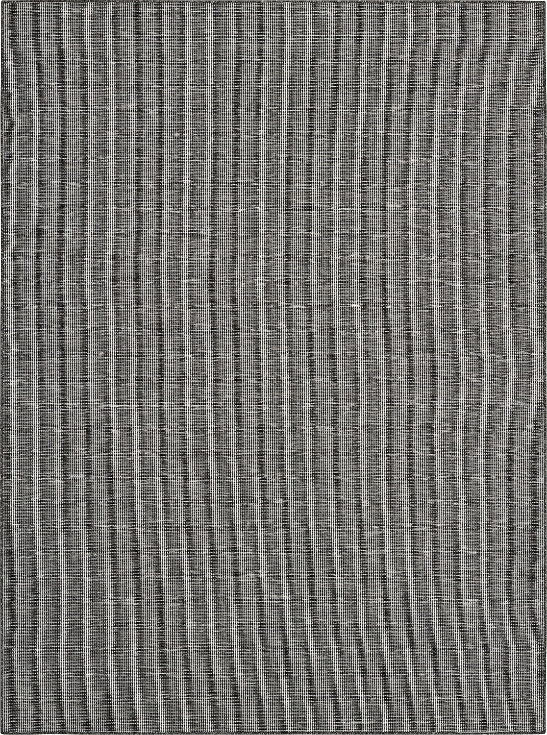 Charcoal Rectangular 7' x 10' Easy-Care Synthetic Area Rug
