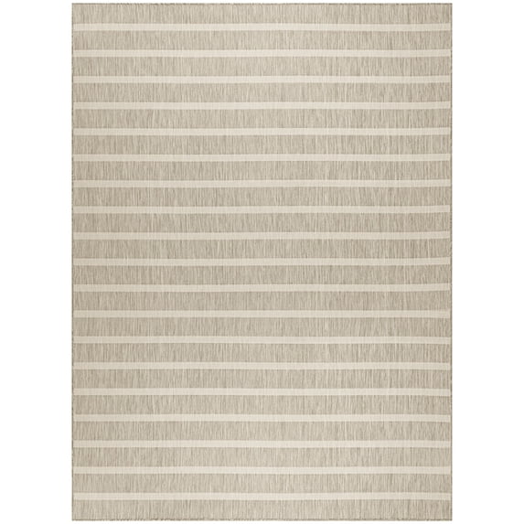 Nourison Positano Indoor/Outdoor Grey Ivory 9' x 12' Area Rug (9x12)