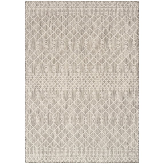 Nourison Positano Indoor/Outdoor Light Grey 5' x 7' Area Rug (5x7)