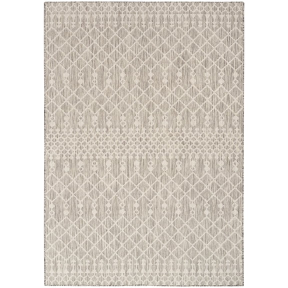 Nourison Positano Indoor/Outdoor Light Grey 5' x 7' Area Rug (5x7)