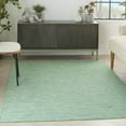 thumbnail image 1 of Nourison Positano Indoor/Outdoor Modern Solid Blue/Green 5' x 7' Area Rug, (5' x 7'), 1 of 11