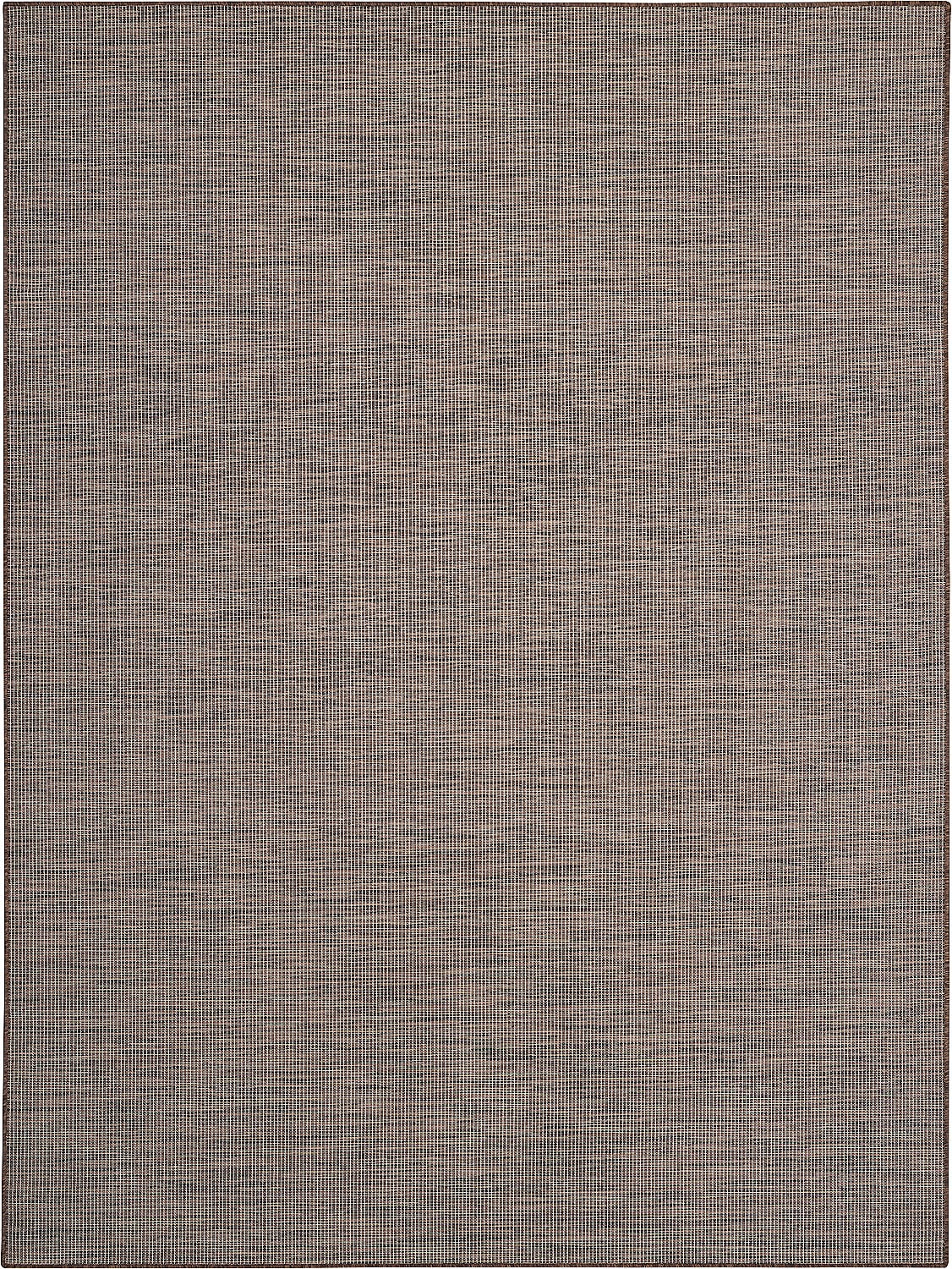 Easy-Care Natural Synthetic 8' x 10' Flatweave Indoor/Outdoor Rug