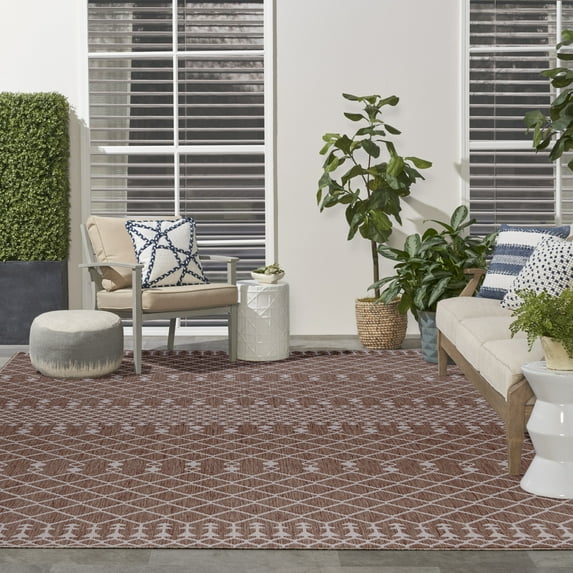 Nourison Positano Indoor/Outdoor Natural 9' x 12' Area Rug (9x12)