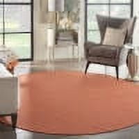 Nourison Positano Indoor/Outdoor Terracotta 8' x round Area Rug, (8 Round)