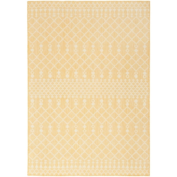 Nourison Positano Indoor/Outdoor Yellow 4' x 6' Area Rug (4x6)