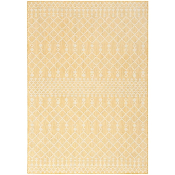 Nourison Positano Indoor/Outdoor Yellow 5' x 7' Area Rug (5x7)