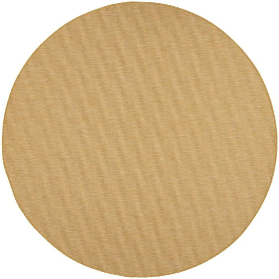 Nourison Positano Indoor/Outdoor Yellow 8' x round Area Rug, (8 Round)