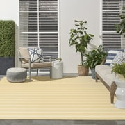 Nourison Positano Indoor/Outdoor Yellow Ivory 9' x 12' Area Rug (9x12)