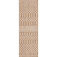 thumbnail image 1 of Nourison Positano Moroccan Trellis Flatweave Outdoor Rug Jute 2' x 6', 1 of 11