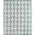 thumbnail image 1 of Nourison Positano 9' x 12' Aqua Diamond Modern Flatweave Indoor/Outdoor Rug, 1 of 12