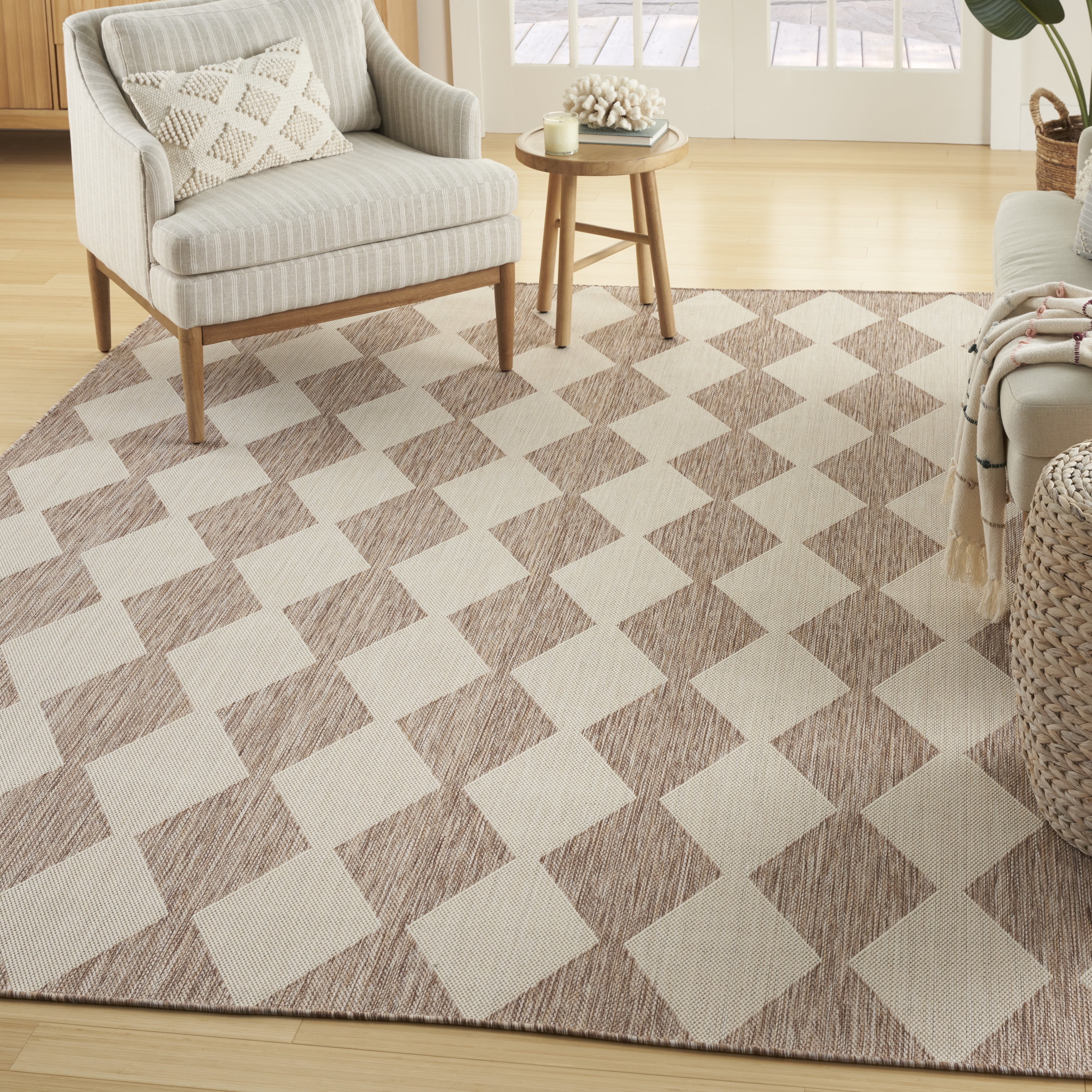 Nourison Positano Outdoor Beige 8' x 10' Area Rug (8x10)