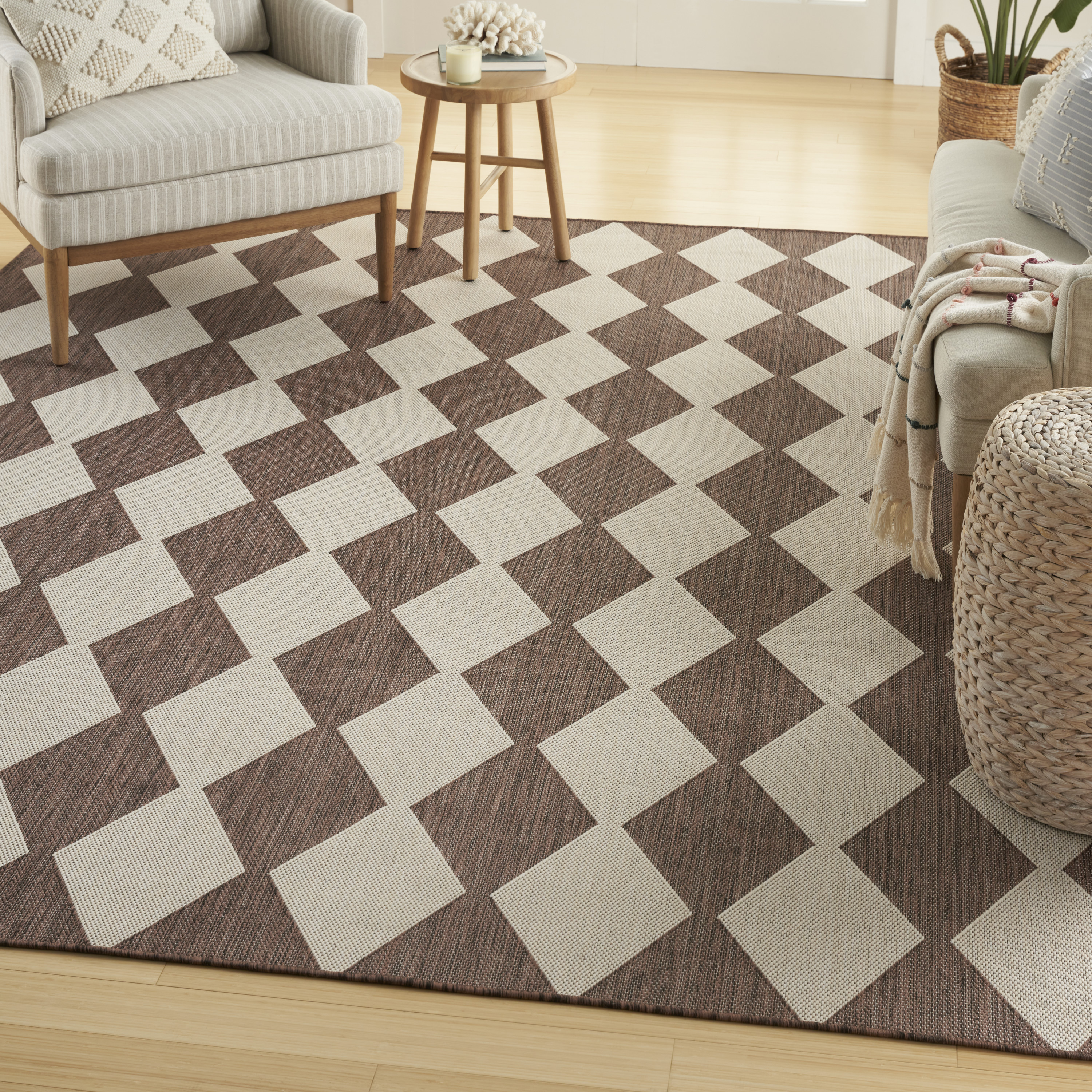 Nourison Positano Outdoor Natural 8' x 10' Area Rug (8x10)