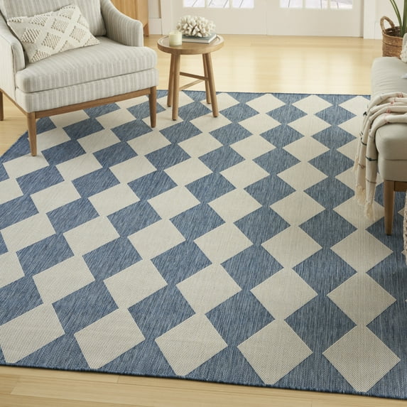 Nourison Positano Outdoor Navy Blue 8' x 10' Area Rug (8x10)