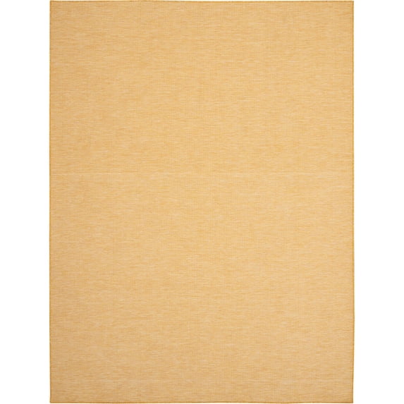 Nourison Positano Solid Contemporary Yellow Area Rug