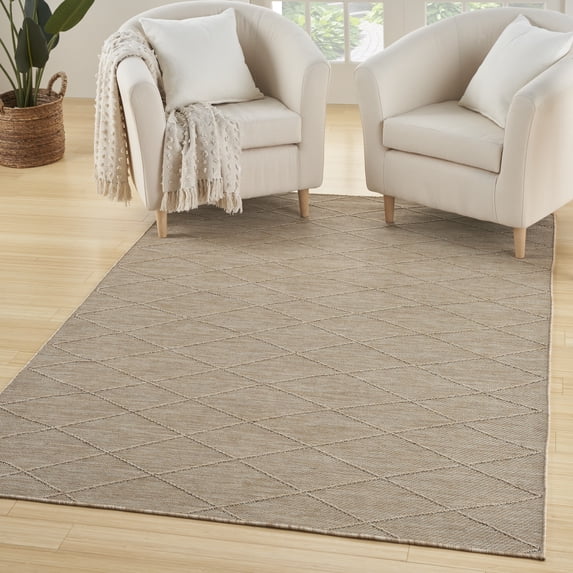 Nourison Practical Solutions Indoor/Outdoor Natural 7' x 10' Area Rug (7x10)