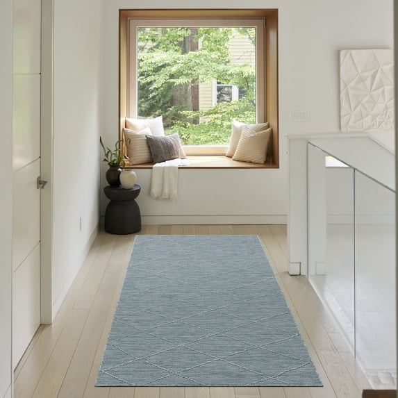 Nourison Practical Solutions Outdoor Aqua 3' x 5' Area Rug (3x5)