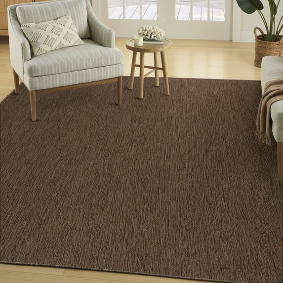 Nourison Practical Solutions Outdoor Mocha 8' x 10' Area Rug (8x10)