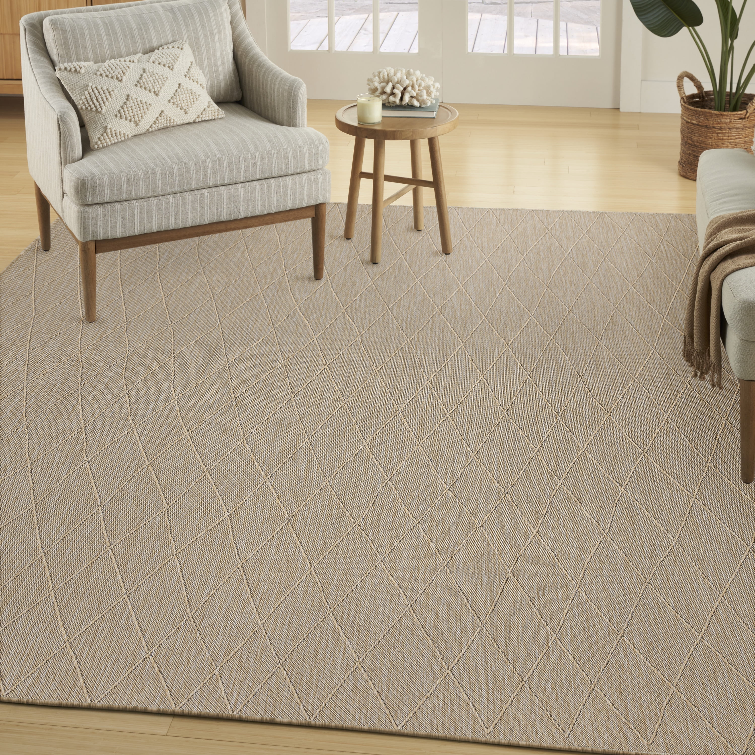 Nourison Practical Solutions Outdoor Natural 8' x 10' Area Rug (8x10 ...