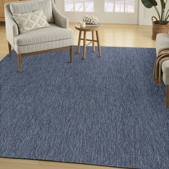 Nourison Practical Solutions Outdoor Navy Blue 10' x 14' Area Rug (10x14)