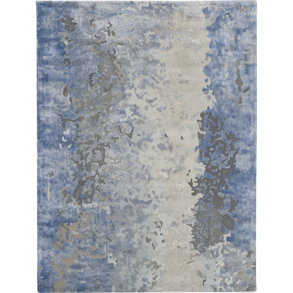 Nourison Prismatic 5'6" X 7'5" Denim Area Rugs 099446471178