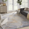thumbnail image 1 of Nourison Prismatic Abstract Grey/Gold 8'6" x 11'6" Area Rug, (9x12), 1 of 8