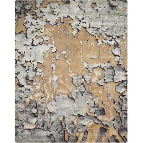 Nourison Prismatic PRS02 Area Rug 7'9" x 9'9" 8' x 10' Living Room, Bedroom, Dining Room Grey