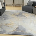 thumbnail image 1 of Nourison Prismatic Modern Abstract Grey/Gold 3'9" x 5'9" Area Rug, (4x6), 1 of 8