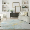 thumbnail image 1 of Nourison Prismatic Modern Abstract Seafoam Gold 5'6" x 7'5" Area Rug, (5x7), 1 of 8