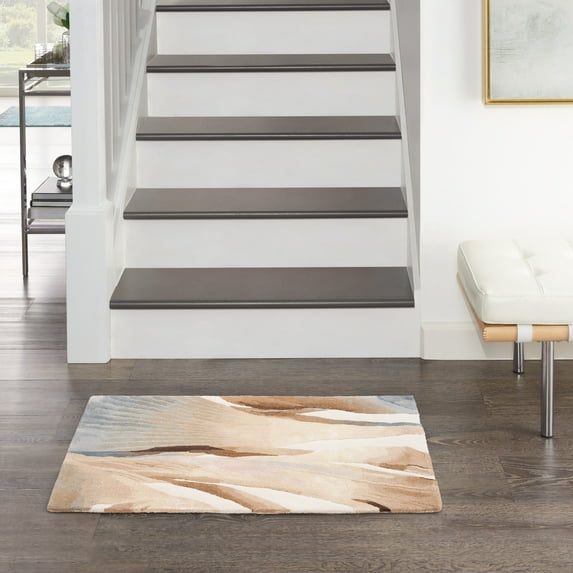 Nourison Prismatic Modern Sand 2' x 3' Area Rug (2x3)