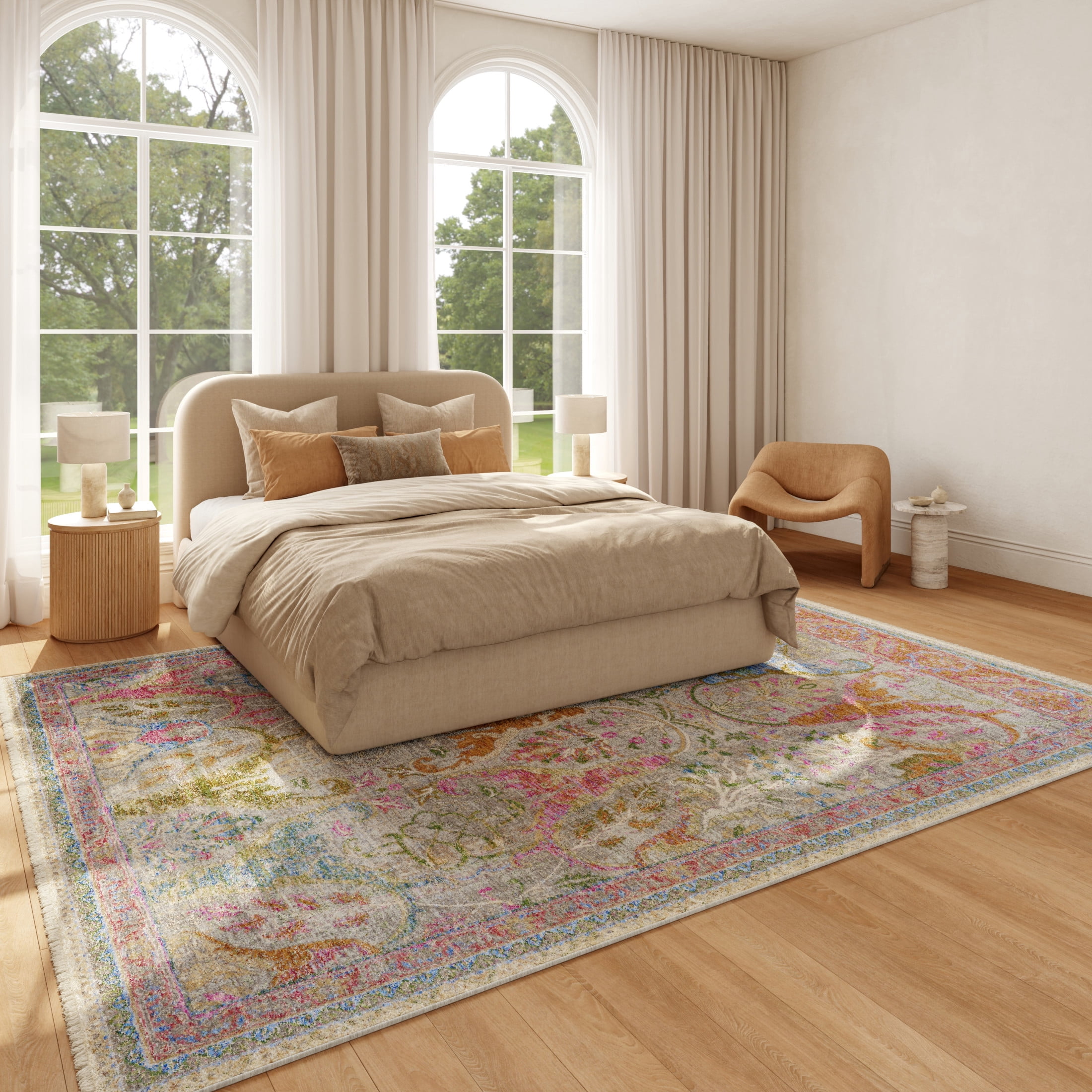 Nourison Quaint Harmony 8'10" x 11'2" Pink Multicolor Bohemian Indoor Rug