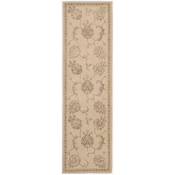 Nourison  Regal REG03 Hand-tufted Area Rug Beige 3'9" x 5'9" Floral & Botanical 4' x 6' Beige