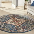 thumbnail image 1 of Nourison Revel Farmhouse Persian Blue Ivory 6' x ROUND Area Rug, (6' Round), 1 of 9