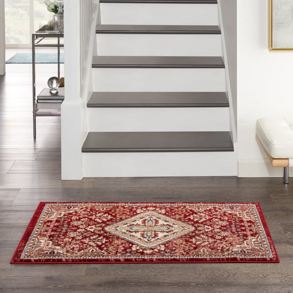 Nourison Revel Farmhouse Persian Brick Ivory 2' x 4' Area Rug, (2' x 4')