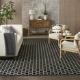 thumbnail image 1 of Nourison Reversible Indoor Outdoor 10' x 14' Black Modern Rug, 1 of 10