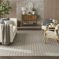 thumbnail image 1 of Nourison Reversible Indoor Outdoor 10' x 14' Grey Modern Rug, 1 of 10