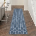 thumbnail image 1 of Nourison Reversible Indoor Outdoor 2'2" x 10' Blue Modern Rug, 1 of 8
