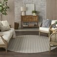 thumbnail image 1 of Nourison Reversible Indoor Outdoor 8' x Round Grey Modern Rug, 1 of 10