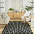thumbnail image 1 of Nourison Reversible Indoor Outdoor Geometric Black 6' x 9'Area Rug (6x9), 1 of 10