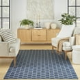 thumbnail image 1 of Nourison Reversible Indoor Outdoor Geometric Blue 4' x 6'Area Rug (4x6), 1 of 10