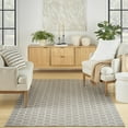 thumbnail image 1 of Nourison Reversible Indoor Outdoor Geometric Grey 5' x 7'Area Rug (5x7), 1 of 10