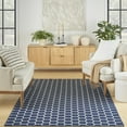 thumbnail image 1 of Nourison Reversible Indoor Outdoor Geometric Navy 4' x 6'Area Rug (4x6), 1 of 10