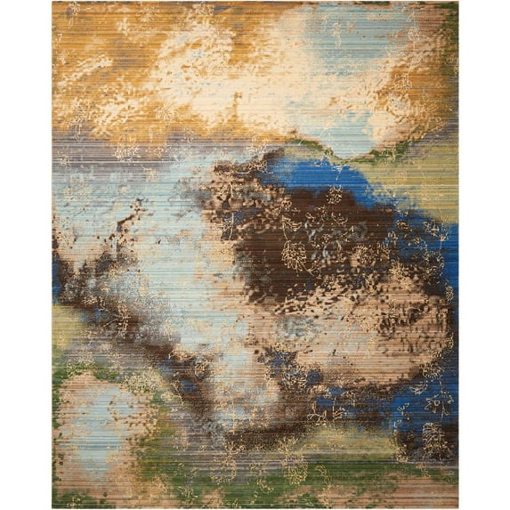 Nourison Rhapsody Area Rug, Ocean, 9'9" x 13'