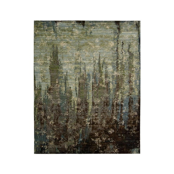 Nourison Rhapsody Seaglass Area Rug RH006 5'6" x 8'