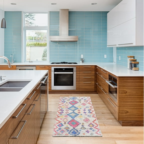 Nourison Rosedale Bohemian Yellow 605 2'3" x 6' Area Rug, (2x6)