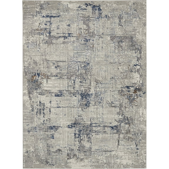 Nourison Royal Terrace Indoor Area Rug - 5'3" x 7'3" Ivory Blue