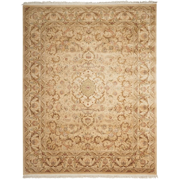 Nourison Royalty Area Rug Light Beige 7'9" x 9'9" 8' x 10' Beige