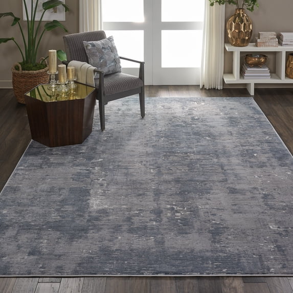 Nourison Rustic Textures Abstract Grey 7'10" x 10'6" Area Rug, (8x11)